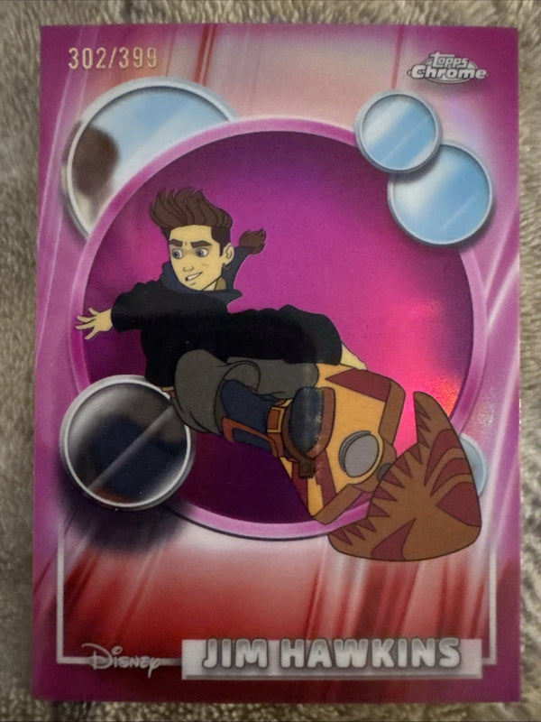 Topps 2026 Topps Chrome Disney 100 Purple Refractor Jim Hawkins #62 /399