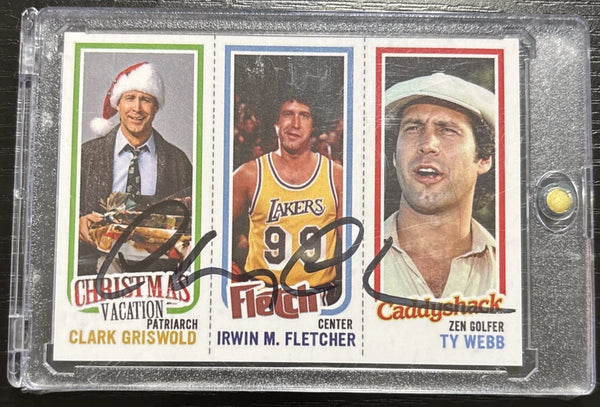 Chevy Chase Signed Auto Custom Card Fletch-Clark-Webb SWAU COA