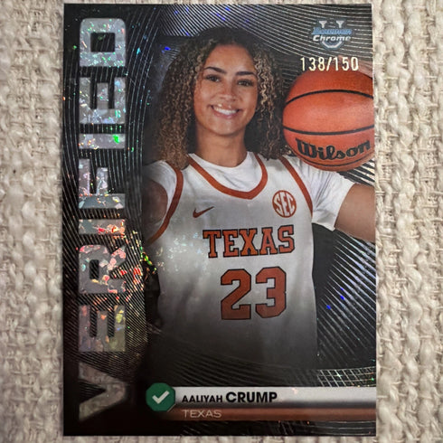 2026 Bowman Chrome Aaliyah Crump Verified Diamond Refractor /150 #BV-12 Texas