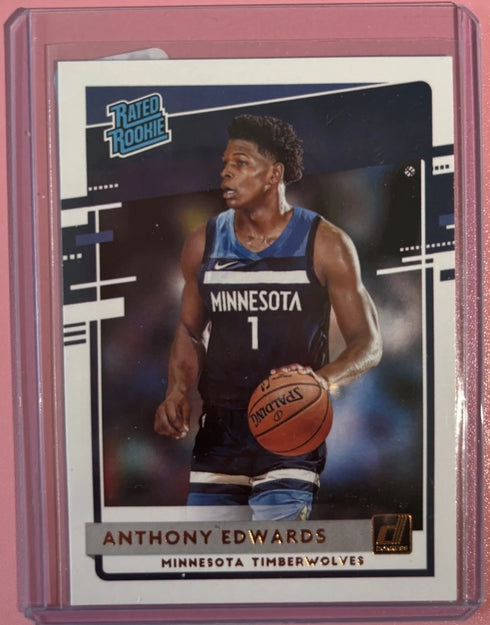 Panini 2020-21 Donruss Rated Rookie Anthony Edwards #201 Timberwolves Basketball