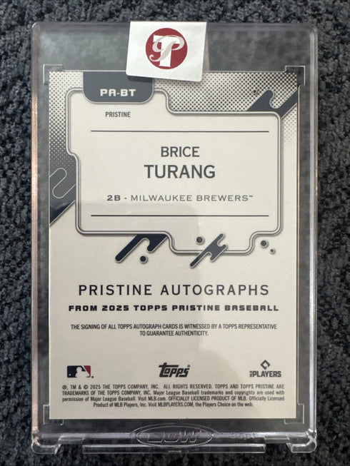 2025 Topps Pristine Brice Turang Encased Pristine Refractor Auto *Brewers*