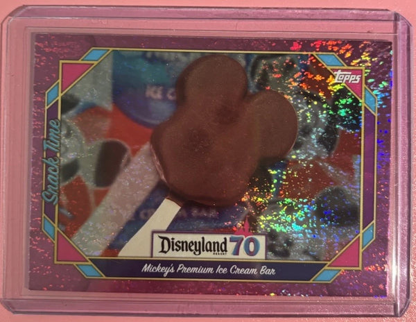 2025 Topps Disneyland 70th #100 Mickey's Premium Ice Cream Bar Pink Shimmer