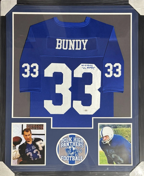 Married With Children Ed O’Neil Signed Framed Inscr Al Bundy Jersey PSA