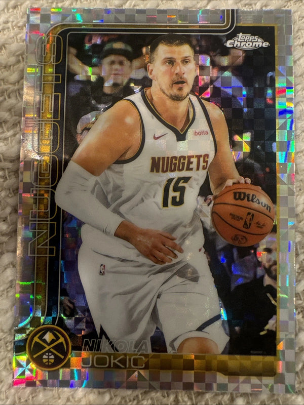 Topps 2025-26 Chrome Checkerboard Nikola Jokić #25 Nuggets NBA