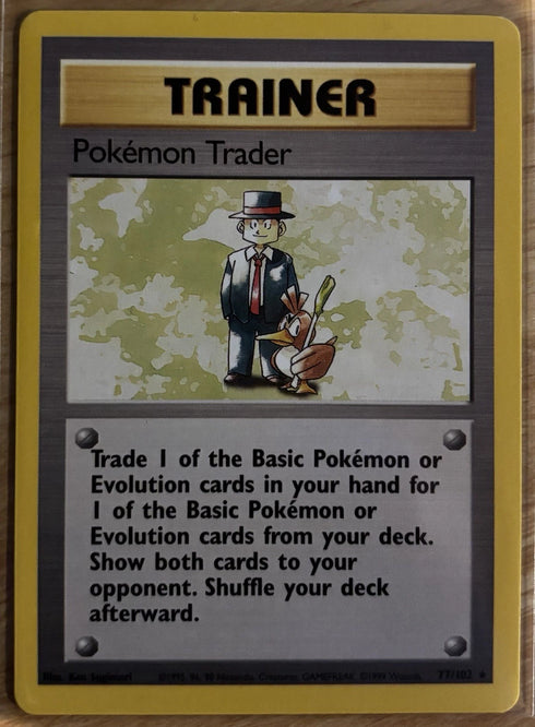 Pokemon Trader 077/102 Base Set Regular