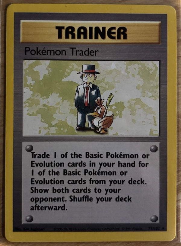 Pokemon Trader 077/102 Base Set Regular