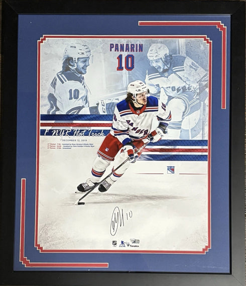 New York Rangers Artemi Panarin Signed Framed 16x20 Photo Edit Fanatics