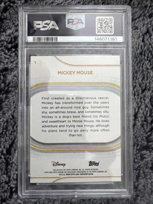 2025 Topps Chrome Disney Mickey Mouse # 1 PSA 9