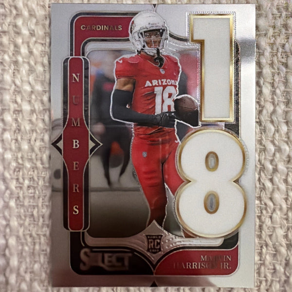 2024 Panini Select Marvin Harrison Jr RC SELECT NUMBERS #4 Cardinals
