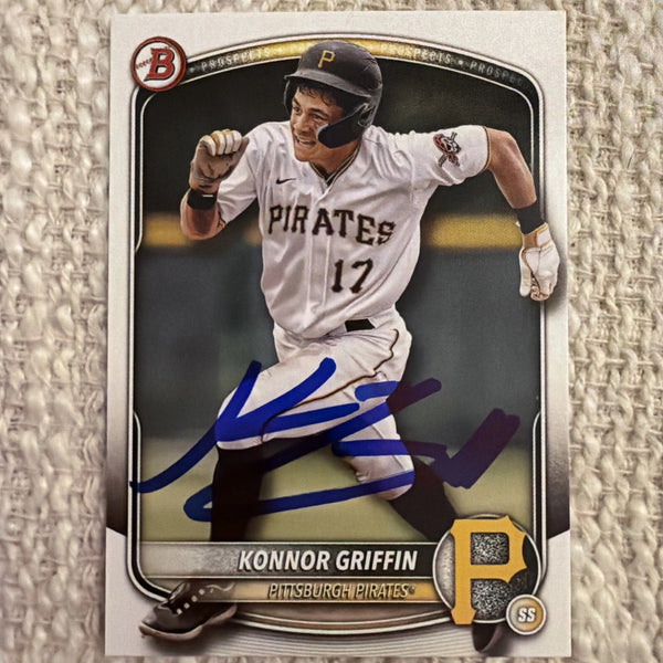 2025 Bowman Prospect Konnor Griffin Signed Autograph Card Pittsburgh Pirates JSA COA