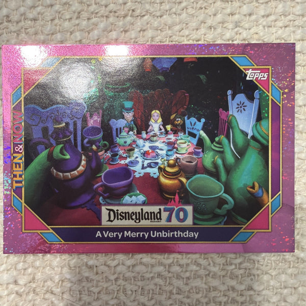 A Very Merry Unbirthday Pink Glitter 2025 Topps Disneyland 70th #45