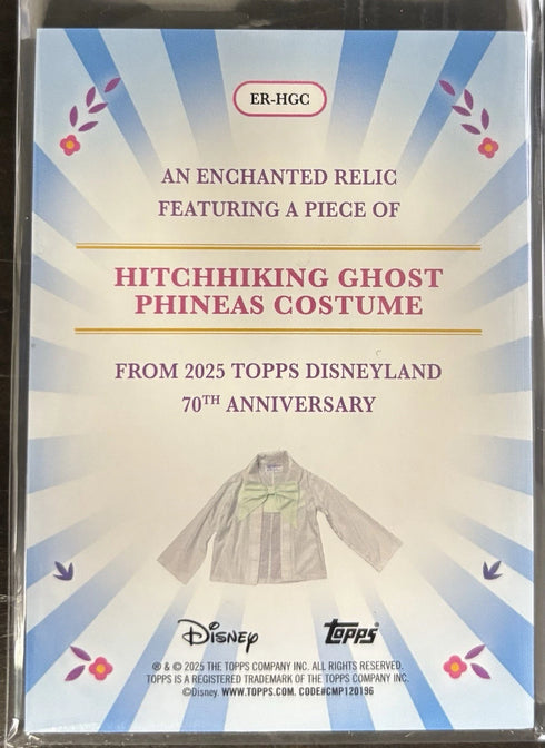 2025 Topps Disney 70th Anniversary Enchanted Relics HGC Phineas Costume /70