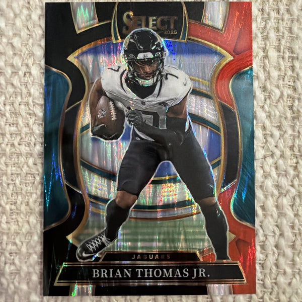 2025 Panini Select Brian Thomas Jr. Red & Blue Shock Concourse #30 Jaguars