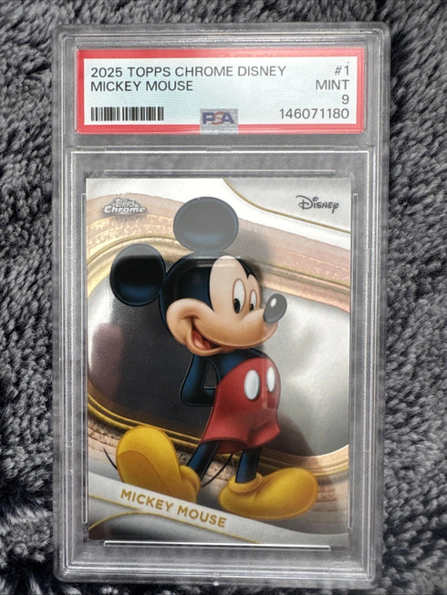 2025 Topps Chrome Disney Mickey Mouse #1 PSA 9