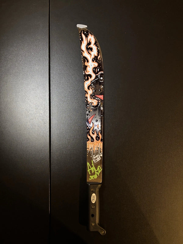 Ari Lehman Crumpy & Jason First Band Members Signed Machete PTS COA