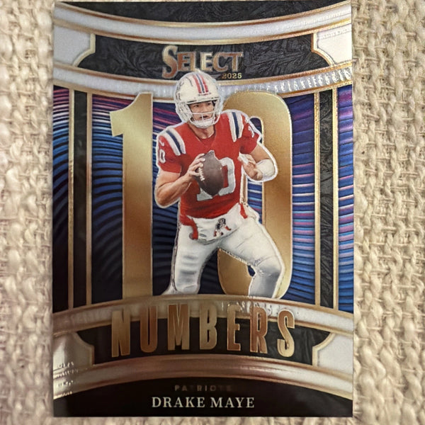 2025 Panini Select Drake Maye Numbers Insert RC #15 Football Card
