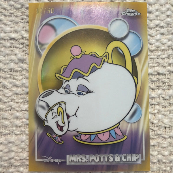 2026 Disney Topps Chrome #38 Mrs. Potts & Chip /55