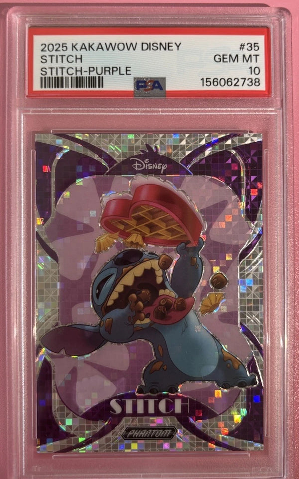 Stitch - 2025 Kakawow Disney Stitch Purple PSA 10 #35 /115