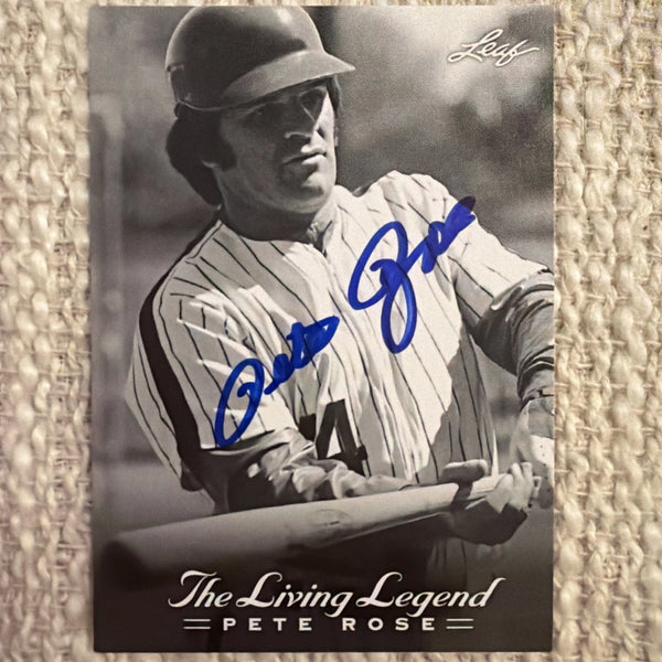 Autographed 2012 Leaf Pete Rose The Living Legend Baseball Card #29 w/ JSA COA