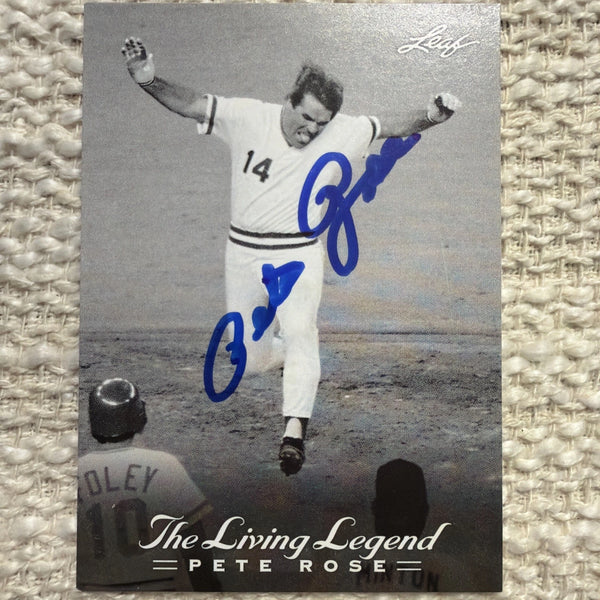 Pete Rose Signed Autograph 2012 Leaf The Living Legend #46 Trading Card w/ JSA