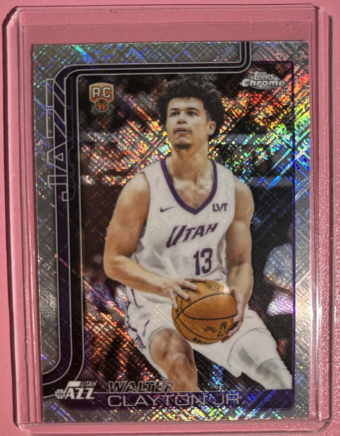 2025-26 Topps Chrome Walter Clayton Jr X-Fractor Rookie RC Jazz