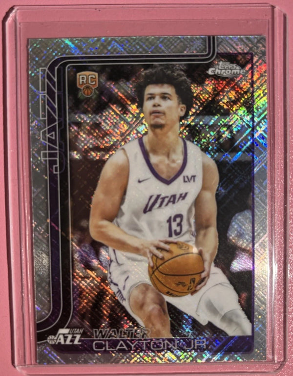 2025-26 Topps Chrome Walter Clayton Jr X-Fractor Rookie RC Jazz