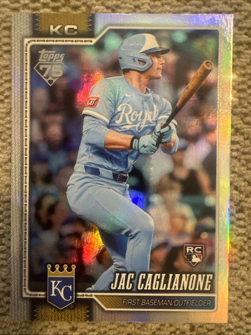 2026 Topps Series 1 Rainbow Foil - Jac Caglianone RC Rookie Kansas City Royals