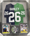 Philadelphia Eagles / PSU Saquon Barkley Signed Framed Split Jersey PSA COA