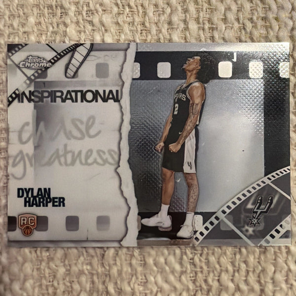 Topps Chrome 2025-26 Dylan Harper Spurs Inspirational Rookie Insert Card #IP-19