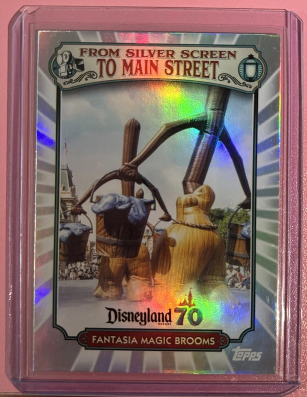 2025 Topps Disneyland 70th Anniv Rainbow Foil Main Street Fantasia Magic Brooms