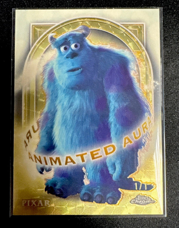 Disney Pixar Topps Chrome Sully Animated Aura Gold Superfractor 1/1 #a-24