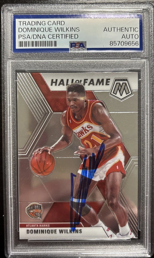 Dominique Wilkins Authentic Auto Panini 2019-20 Mosaic Hall Of Fame PSA/DNA