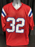 Patriots Treveyon Henderson Signed Custom Red Jersey SWAU