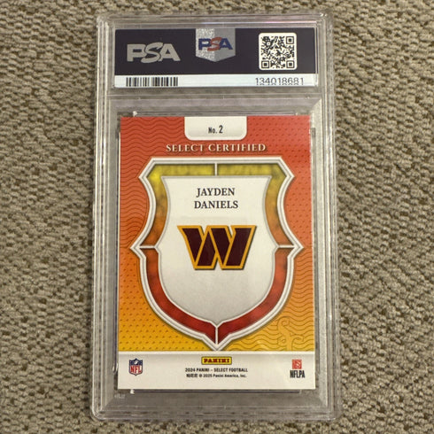 2024 Panini Select - Select Certified Rookies Jayden Daniels #2 (RC) PSA 9