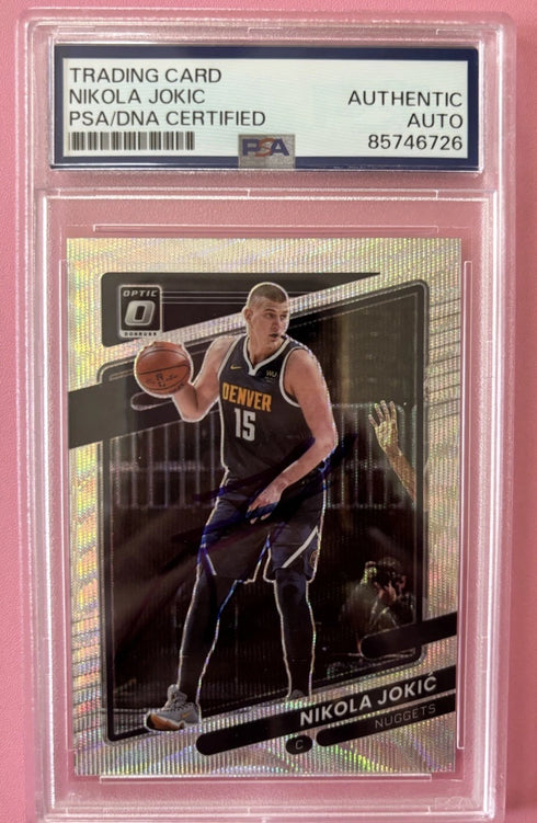 Nikola Jokic 2021-22 Optic Pulsar Prism Signed Auto Autograph PSA/DNA Nuggets