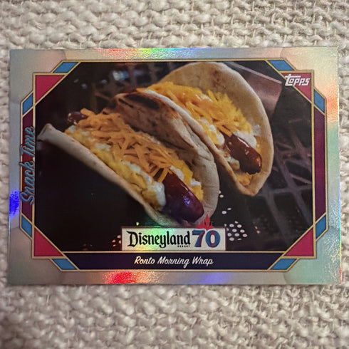 2025 Topps Disneyland 70th Rainbow Foil Insert Ronto Morning Wrap Snack #110