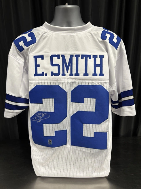 Dallas Cowboys Emmitt Smith Signed Custom White Jersey Smith Player Hologram COA