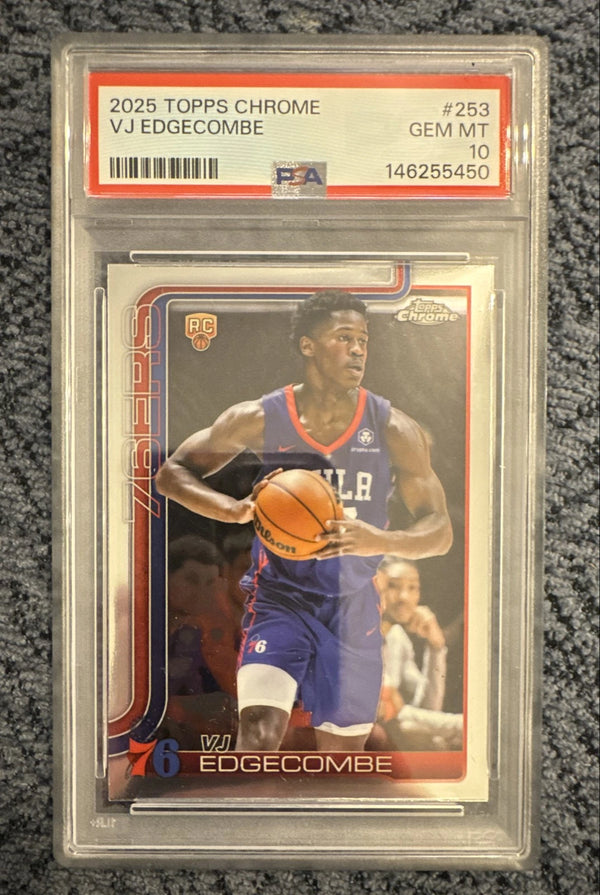 2025 Topps Chrome - VJ Edgecombe #253 (RC) PSA 10
