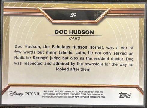 2025 Topps Chrome Gold Pixar Doc Hudson