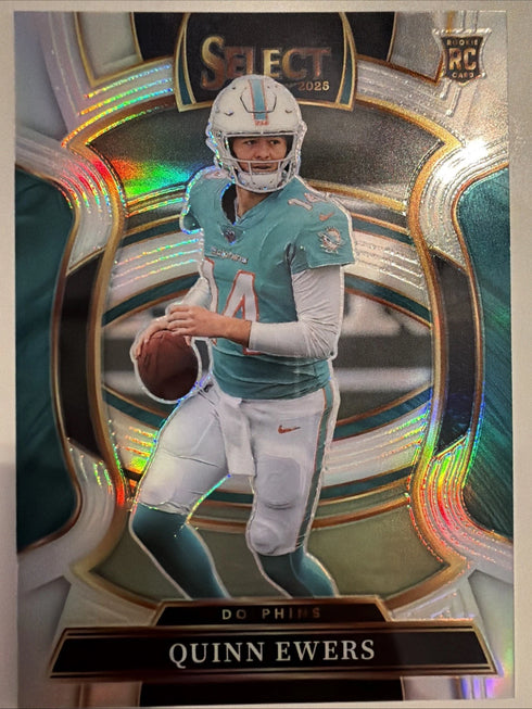 2025 Panini Select Football SILVER Quinn Ewers Rookie Prizm #82 Miami Dolphins