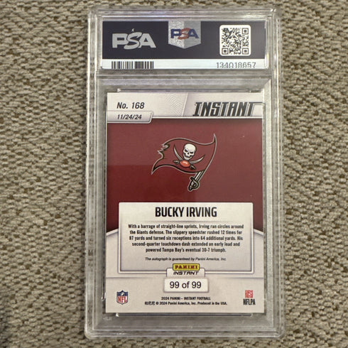 2024 Panini Instant - Bucky Irving #168 /156 (RC) PSA 10