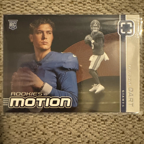 2025 Panini Photogenic Jaxson Dart RC IN MOTION New York Giants #6