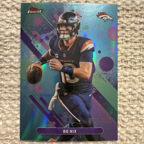 BO NIX 2025 TOPPS FINEST SKY BLUE REFRACTOR #53 BRONCOS /325