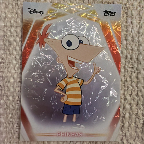2026 Topps Disney Neon Phineas Snow Cap Foil #1 Phineas And Ferb