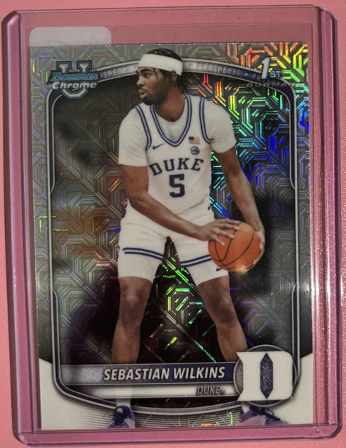 2025 Bowman Chrome U 1st Bowman Prospects Mojo Sebastian Wilkins #BCP-99 Duke