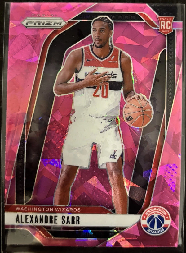 2024-25 Panini Prizm - Alexandre Sarr #264 Pink Ice Prizm (RC) Wizards