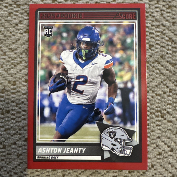 Ashton Jeanty #14 - RC Red Parallel - 2025 Panini Score - Las Vegas Raiders