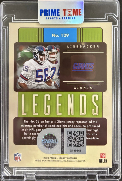 2023 Panini Legacy Lawrence Taylor In Person Autograph SWAU Cert. Giants