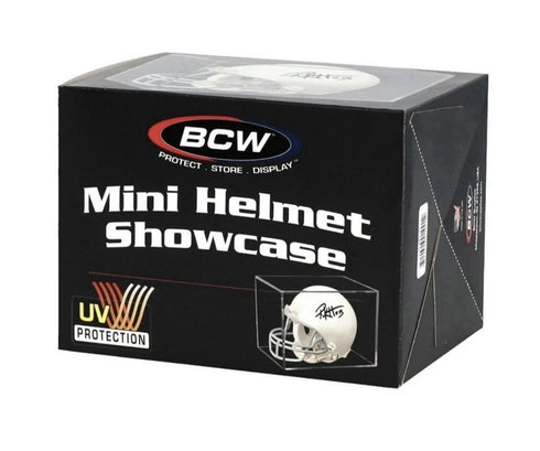 BCW UV Protected Mini Helmet Showcase Stackable Clear Plastic Display Case