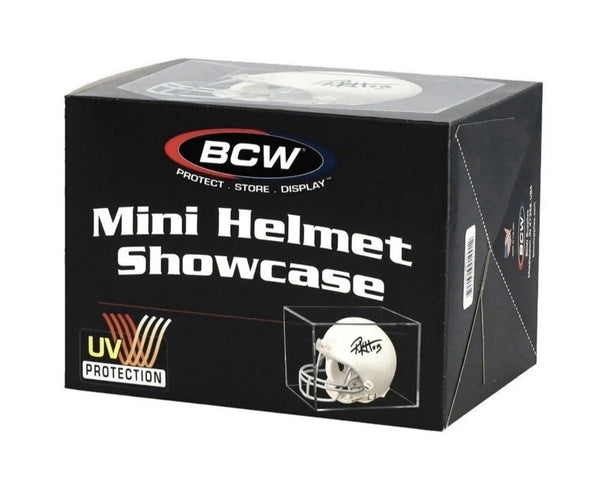 BCW UV Protected Mini Helmet Showcase Stackable Clear Plastic Display Case